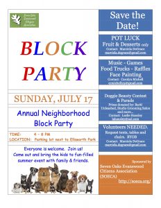 Annual block party announcement 2016